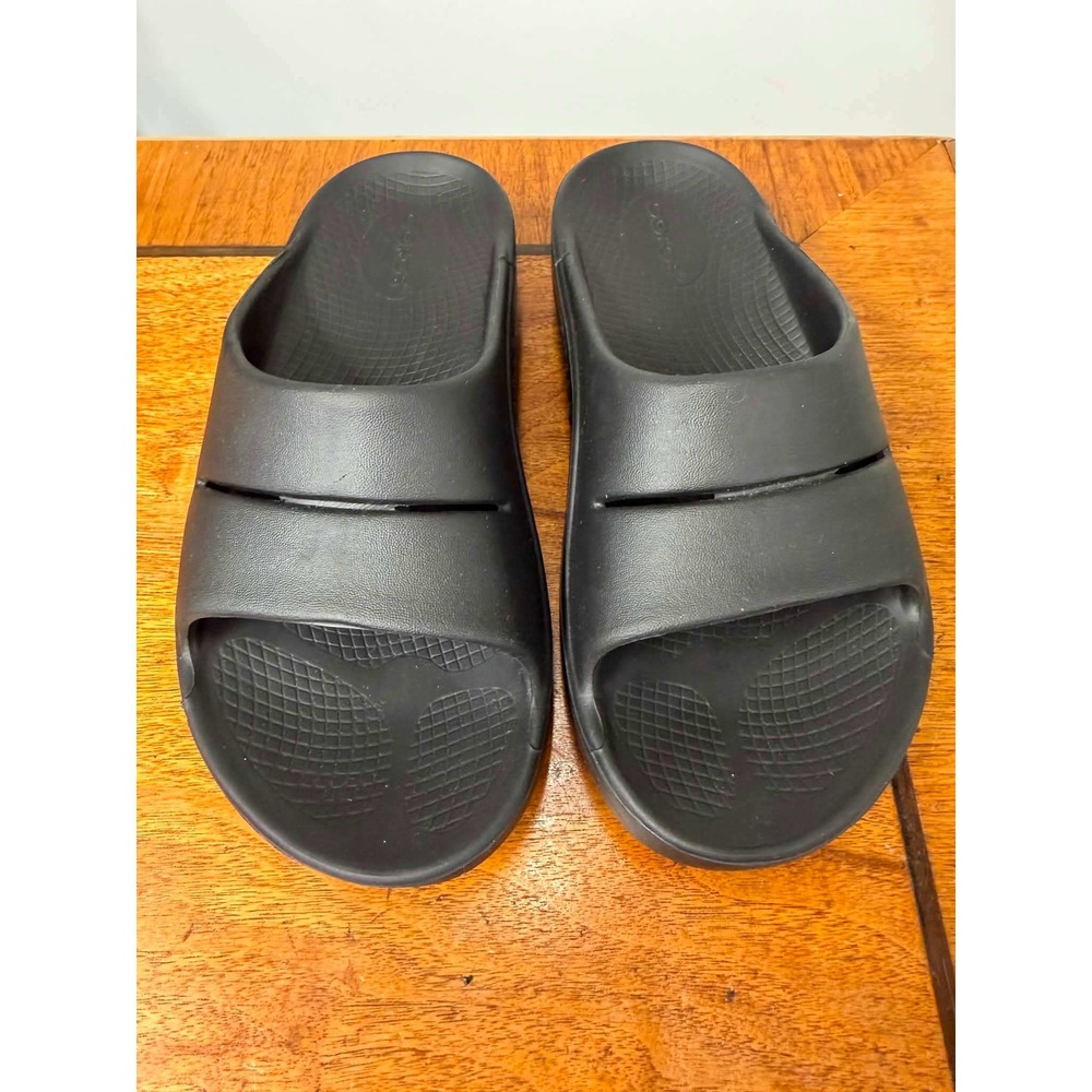 OOFOS Women's 8 UK 6 EU 38 OOahh Slide Sandals‎ Black Recovery Footwear